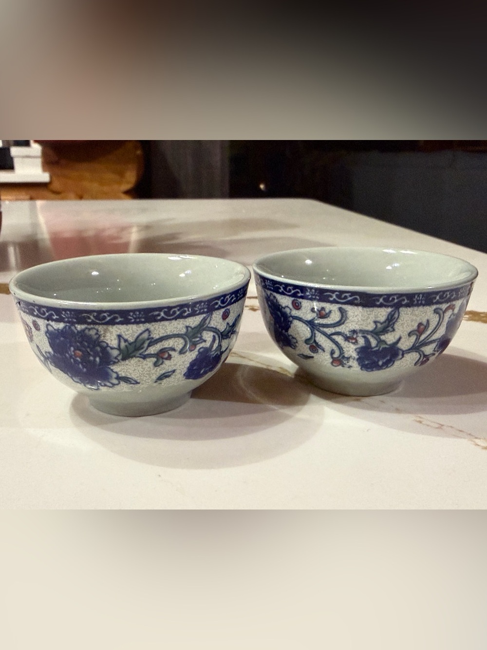 Blue Floral Porcelain Mini Bowls
